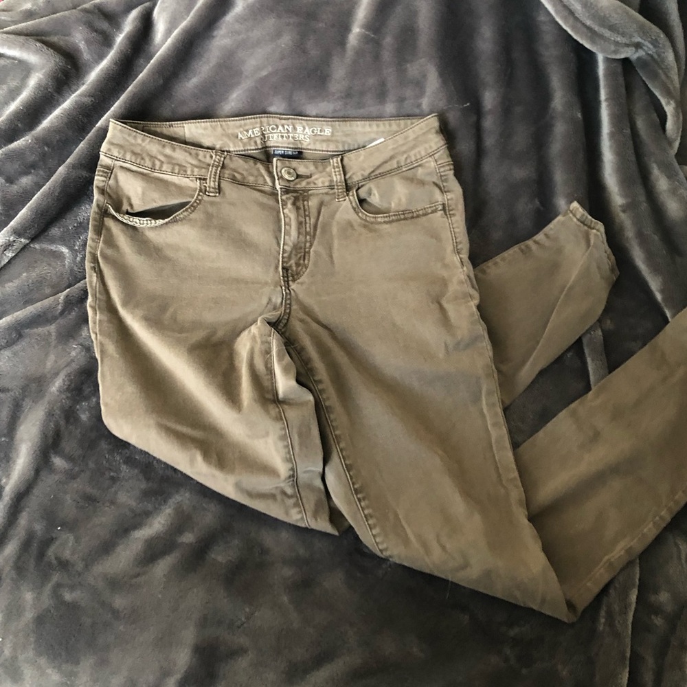 American Eagle Dark Khaki/ Green Jeggings